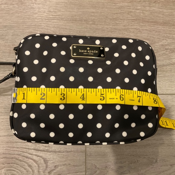 Kate Spade Crossbody Black & White Mindy Blake Avenue Diamond Dot NWOT - Picture 3 of 12
